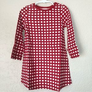 NEW Hanna Andersson Holiday Red White A-Line Dress Size 3T